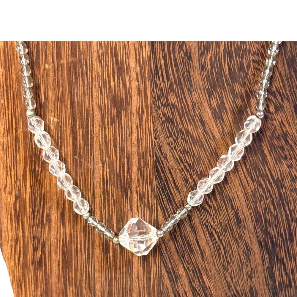 Vintage Richard Palan Stephan Adrian Paris Glass Crystal Beaded Necklace NEW